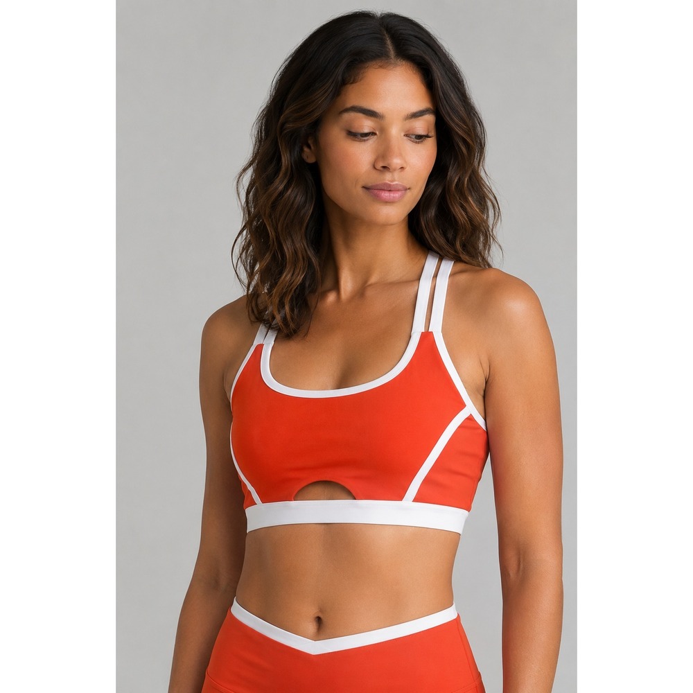 JUICY COUTURE Womens New Bra Sport Strappy Cutout Moisture Wicking LARGE JC203